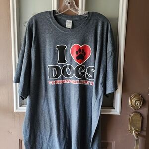 Gildan Charcoal 'I Heart Dogs' T-Shirt